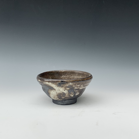 New Black & White Salt Fired Small Bowl By Lynn Isaacson