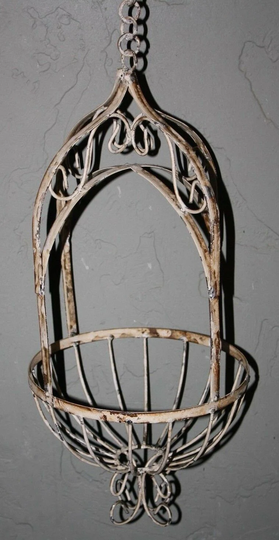 Rustic Hanging Planter Basket Antique Victorian Style Garden Plant Hanger
