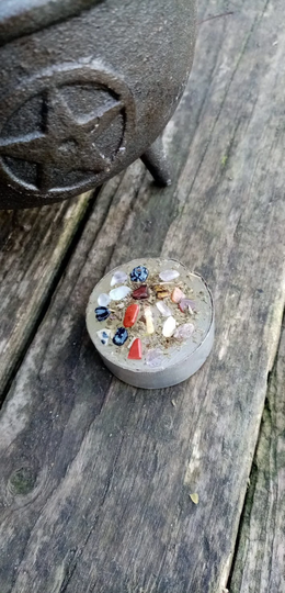 Powerful Protection Spell Candle Kit With Crystals Herbs Wiccan