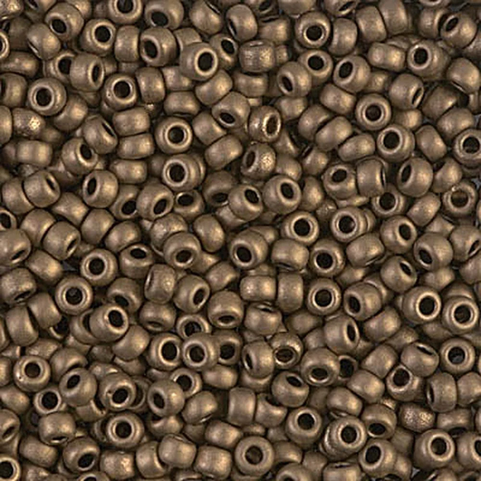 Miyuki Seed Beads 6/0 6-2006 20Grams Matte Metallic Bronze Glass Beads, Size 6 Bead, Japanese Round Bead
