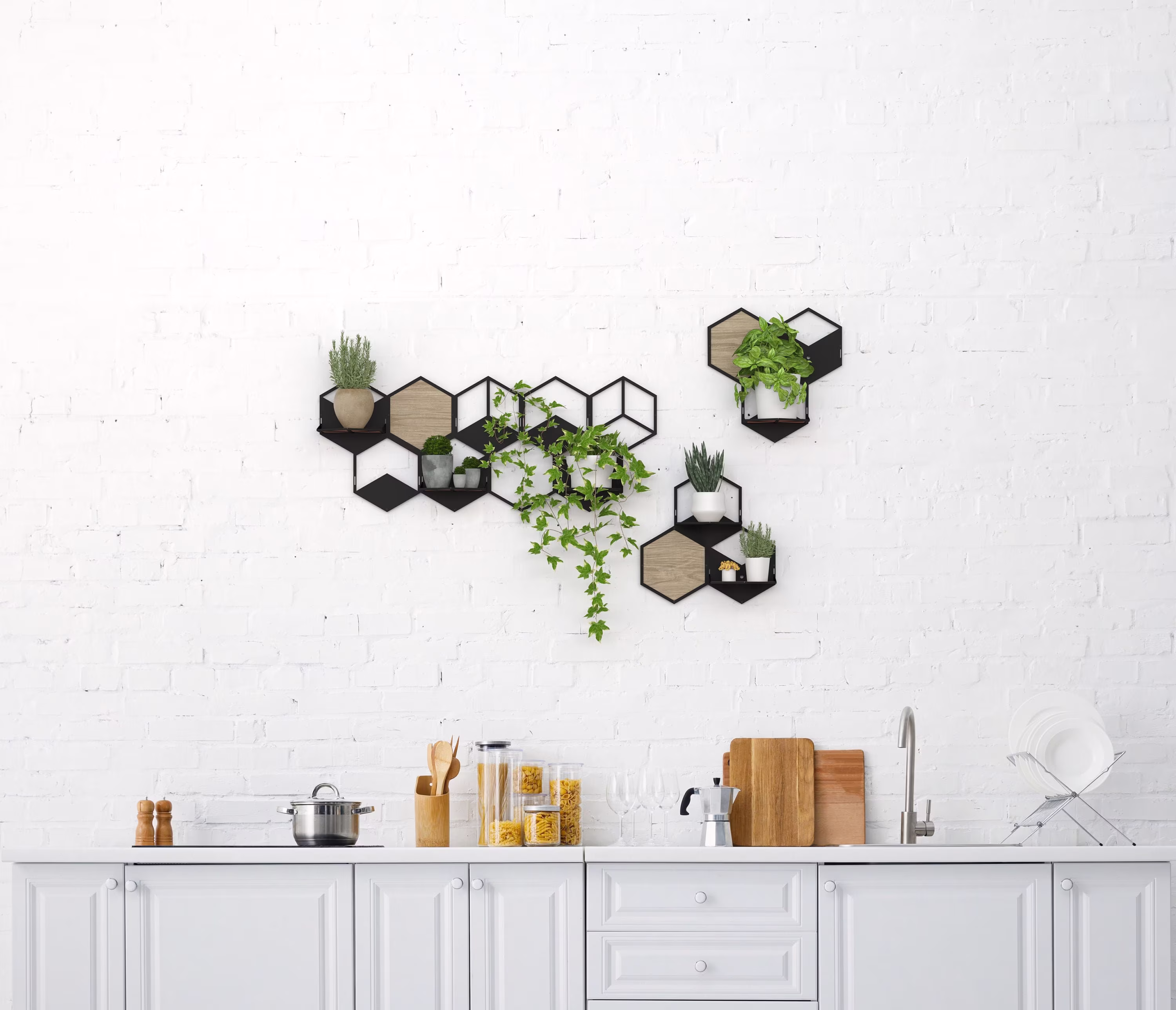 Indoor Wall Planters, Pot Rack, Planters Large, Rack Mount, Plant Mom Gift, Stands Indoor, Planter Shelves