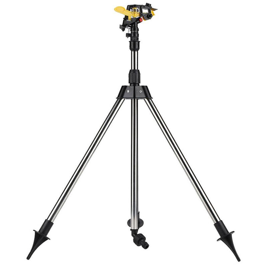 Garden Lawn Sprinkler Bracket, Garden Plant Watering Tripod Water Sprinklers for Garden Lawn Yard, Ground Rocker Arm Nozzle Automatic 360 Degree