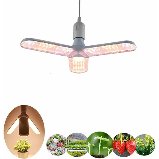 Joorrt - Full Spectrum led Grow Light, Folding Full Spectrum Lighting,Warm White Red Blue Herbal Lamp Bulb for Indoor Greenhouse,Vegetable Seeds