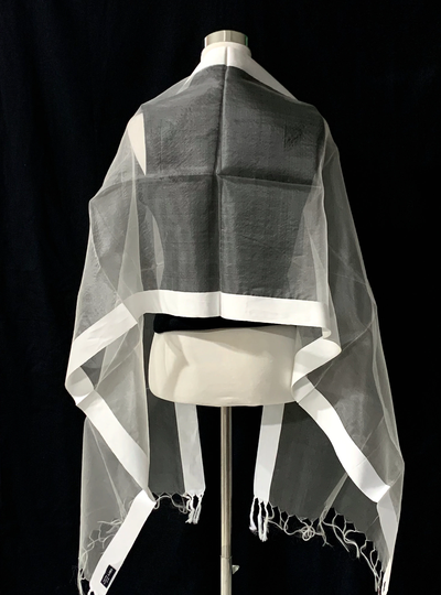 White Pure Silk Shawl, Fine Shawl, White Wrap, Light & Airy All Season Wrap