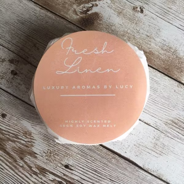 Fresh Linen Pods, Soy Wax, Highly Scented Wax Melts, Home Fragrances, Eco Friendly, Christmas, All Seasons, Aromas By Lucy