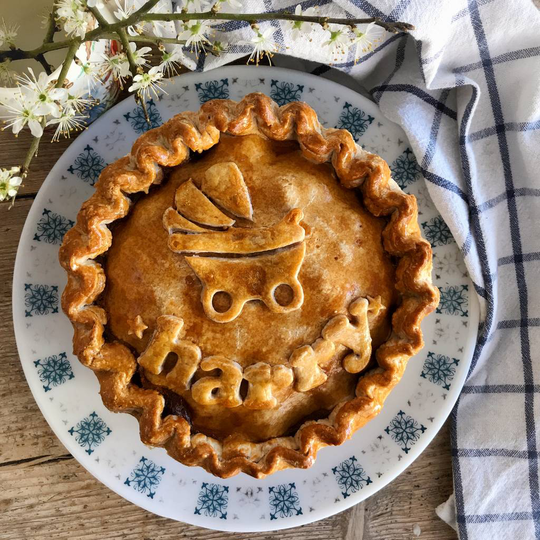 New Baby Personalised Large Pork Pie Gift
