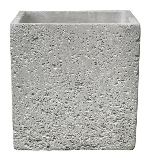 Square Concrete Pot Cement Light Grey | 13cm Planter - Fast & Free UK Delivery