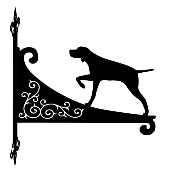 English Pointer Ornamental Scroll Hanging Bracket