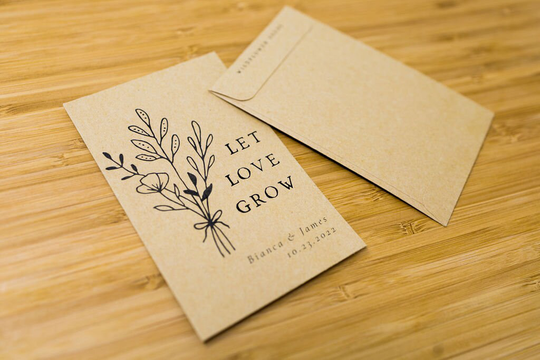 Wedding Favors Let Love Grow Seed Packets // Seeds Not Included