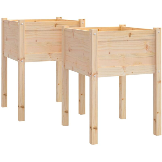 Vidaxl - Garden Planters 2 pcs 50x50x70 cm Solid Pinewood Brown