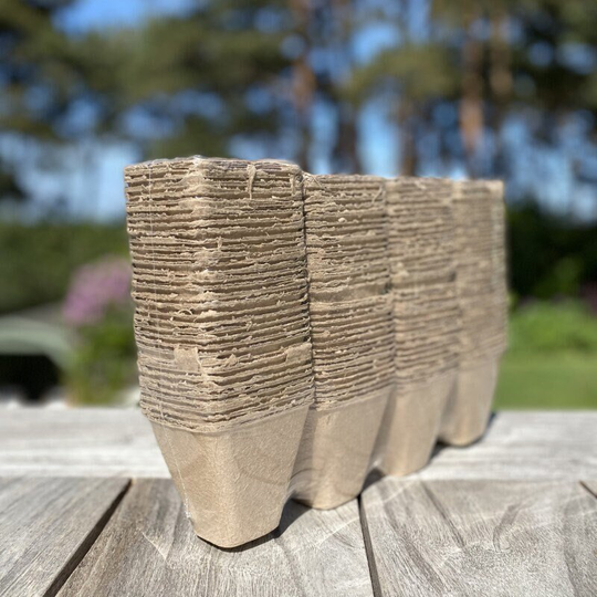 7cm Eco Square Fibre Biodegradable & Compostable Plant Pots