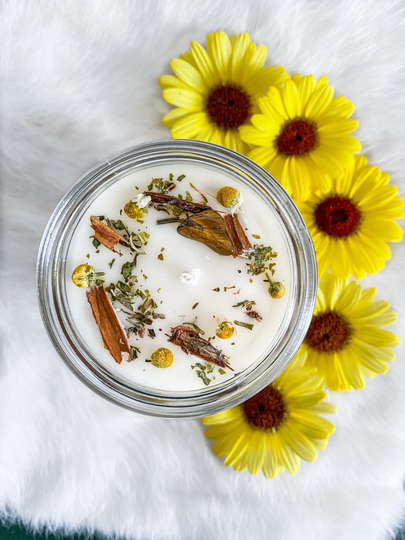 Abundance Candle | Ritual Intention Herb Dressed Herbal
