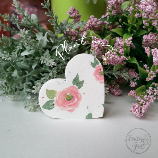 Seed Paper Hearts 1.9"- 1.65