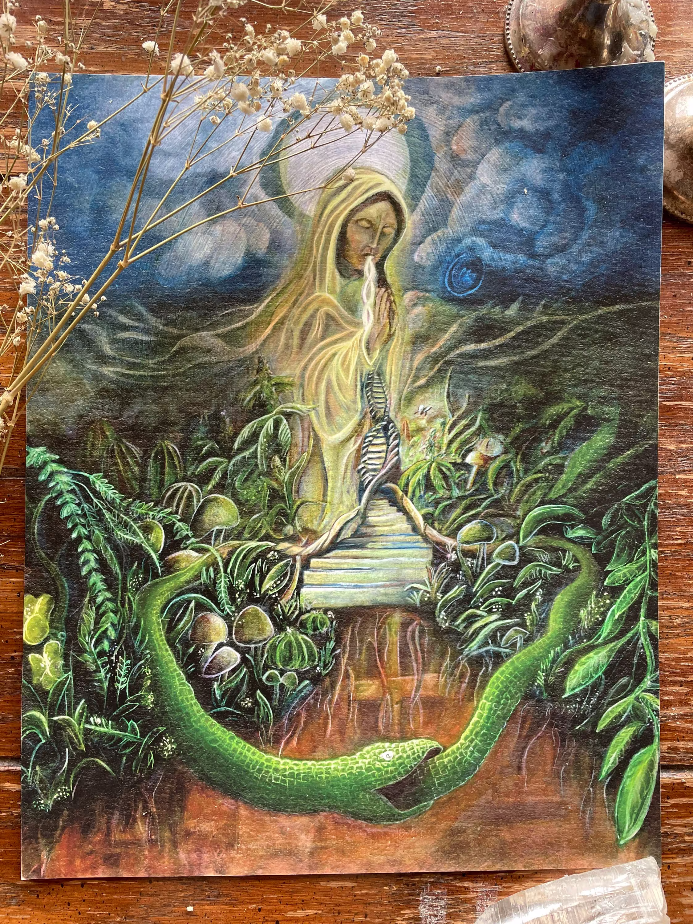 Santo Daime Large Print Earth Mother Mary Plant Medicine