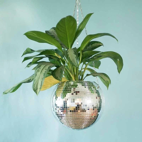 Disco Ball Planter, Party Hanging Planter, Hanging Wall Planter, Mirror Plant Hanger, Hanging Stand, Disco Decor