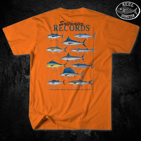 Reel Monster© Salt Water Records Fishing Shirt Rmswr-2000