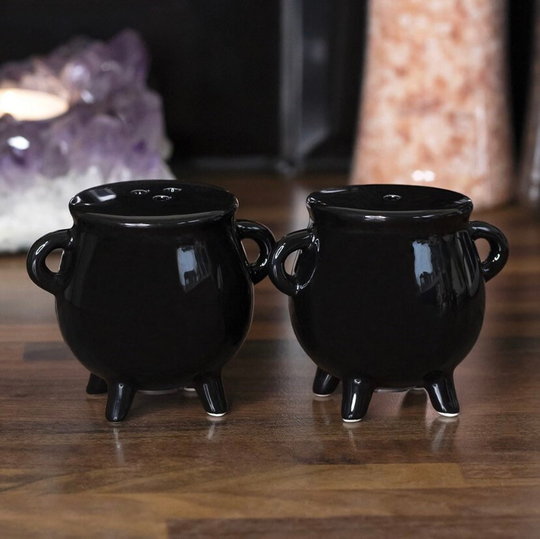 Cauldron Cruet Set, Salt & Pepper Shakers, Kitchenware Gifts, Home Decor Housewarming Spiritual Decor, Gifts For The