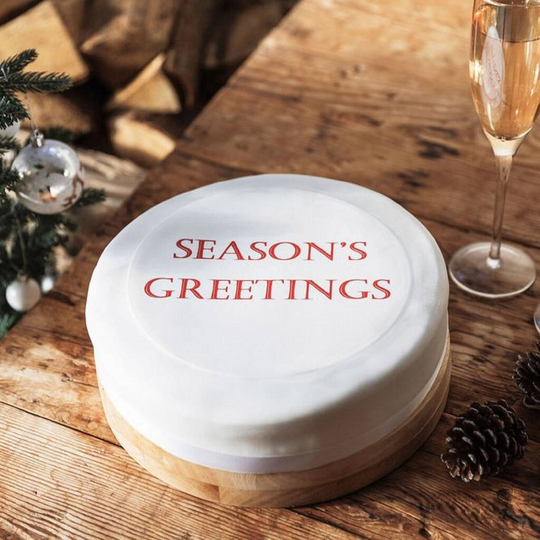 Season's Greetings Christmas Cake Topper