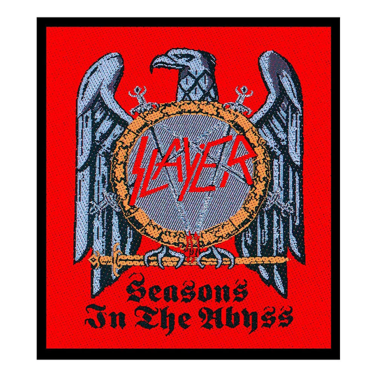 Slayer Seasons in The Abyss Sew On Patch Thrash Metal Band Badge Eagle New