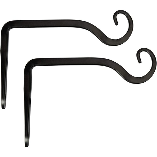 Echoo - Wall Hook Hanging Plant Bracket, Decorative Straight Plant Hanger for Bird Feeders, Planters, Lanterns, Wind Chimes, Indoor Outdoor 2 Pack, 6