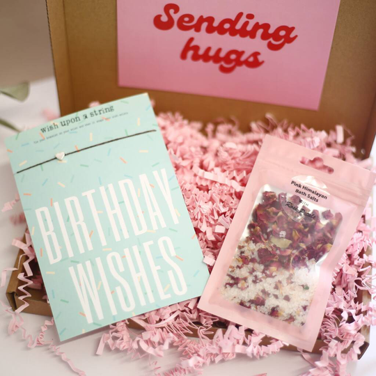Birthday Wishes Letterbox Gift With Bath Salts