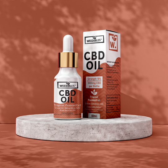 Weedibles Tropical Passionfruit CBD 1000mg 10% Oil