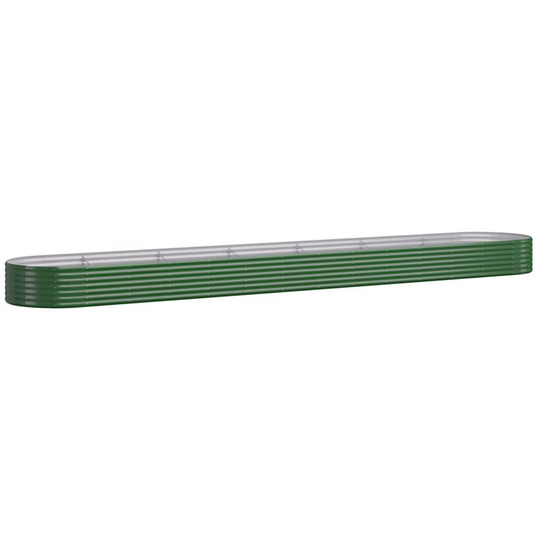 Garden Planter Powder-coated Steel 544x100x36 cm Green Vidaxl Green