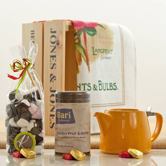 Garden Fruit And Herbs Tea Hamper Crate