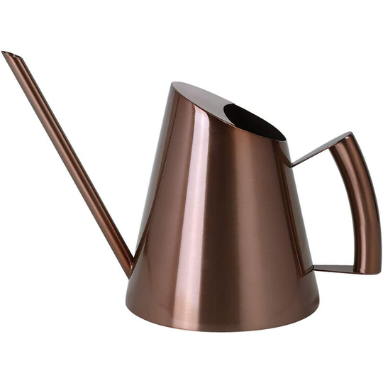 Stainless Steel Watering Can with Long Narrow Nozzle, Garden Plants Flower Tool, Ideal for Home, Garden, Balcony, Office, Bonsai, etc (400ml, Copper)