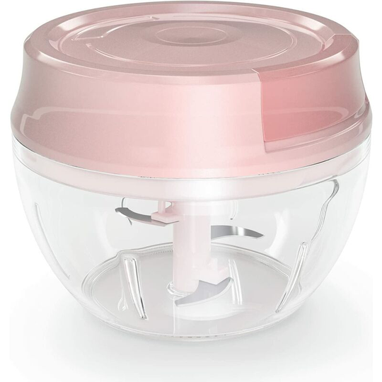 FVO - Manual Food Chopper Easy Pull Food Processor Vegetable Cutter Blender for Fruits/Baby Food/Vegetables/Herbs/Onion/Garlic (M-500ml)