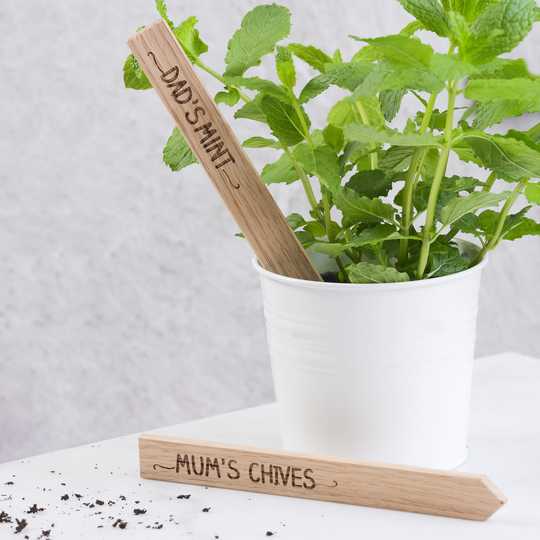 Personalised Wooden Plant Marker - Gift For Garden Lovers