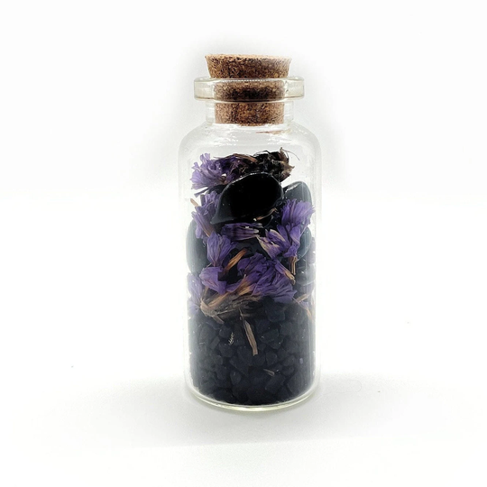 Mini Protection Spell Jar, Bottle, Decorative Glass Bottle With Cork, 2.3 Inches Tall