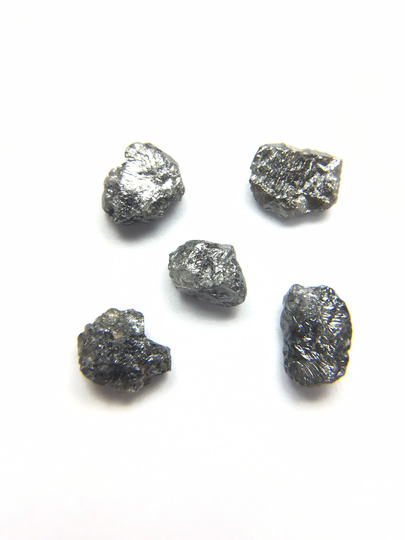 7.15 Ct Natural Black Salt & Pepperuncut Diamond, Raw Diamond Slice, Rough, Loose Uncut Rough Lots