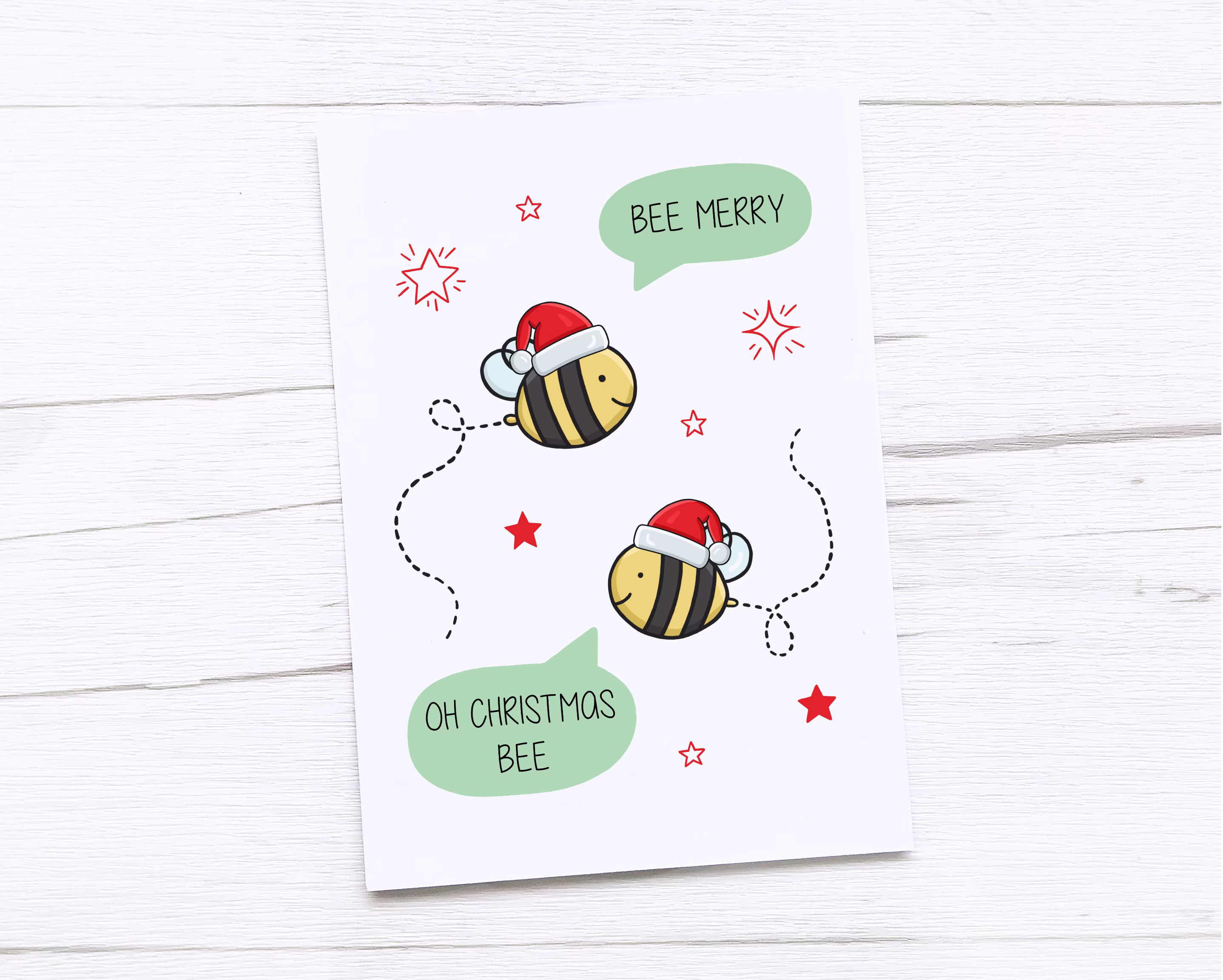 Happy Christmas Card | Merry Bee