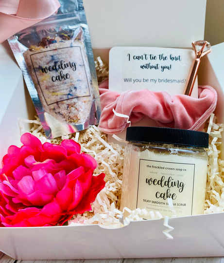 Bridesmaid Proposal Gift Set, Spa Set For Bridesmaids, Spa Bath Salts in Box, Gifts Under 35, Maid Of Honor