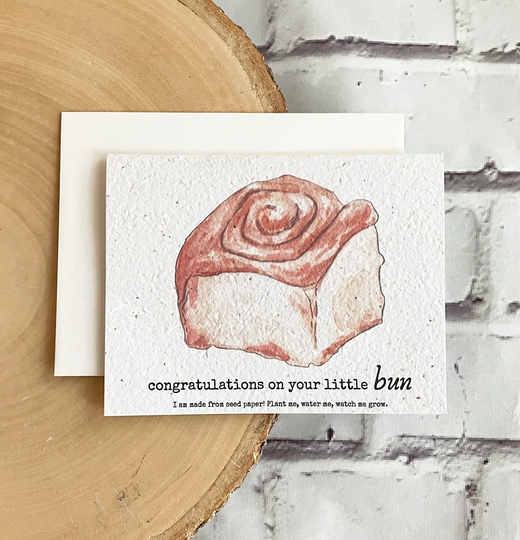 Baby Shower Seed Card - Little Bun