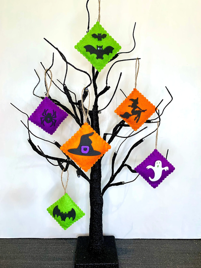 Halloween Tree Decorations/Set Of 6 Decor Seasonal Bauble Felt