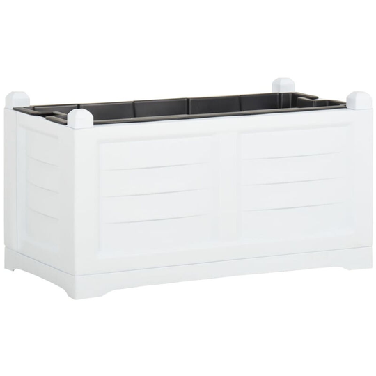 Asupermall - Flower Box White 80x42.5x42 cm pp