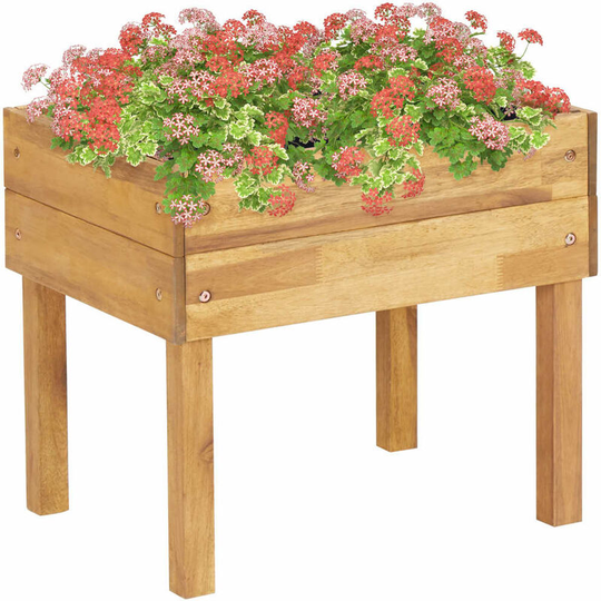 Devenirriche - Raised Garden Planter 50x40x45 cm Solid Acacia Wood - Brown