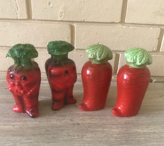 Vintage Ceramic, Salt & Pepper Shakers, Veggie's Kitchen Dining, Serving, Home Décor, Living