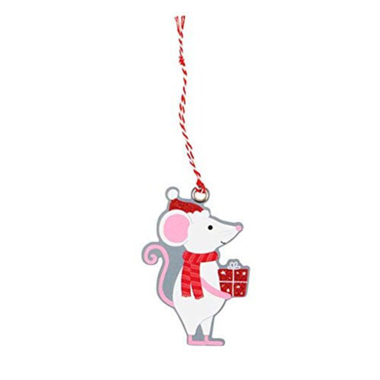 6 Christmas Gifting Mouse Gift Tags, Tag, Present Holiday Season Tags