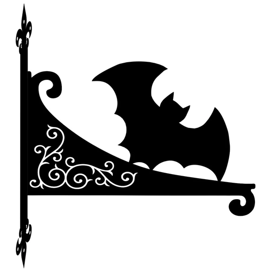 Cartoon Bat Ornamental Scroll Hanging Bracket