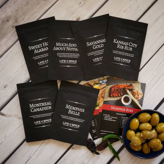The American Rubs Six Pack With Recipe Cards