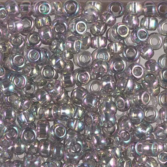 Seed Bead 6-2440 Miyuki Beads 6/0 Transparent Gray Rainbow Luster 20 Grams Diy