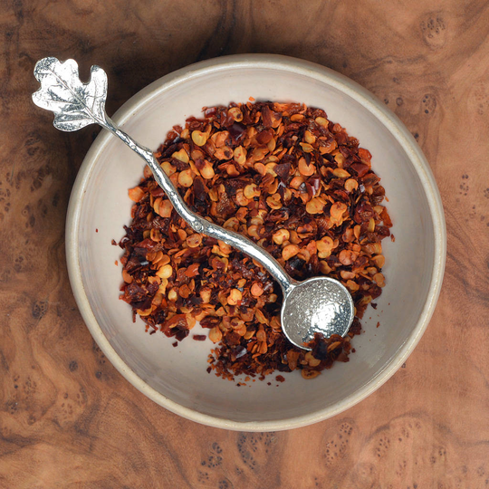 Oak Leaf Pewter Salt Spice Spoon