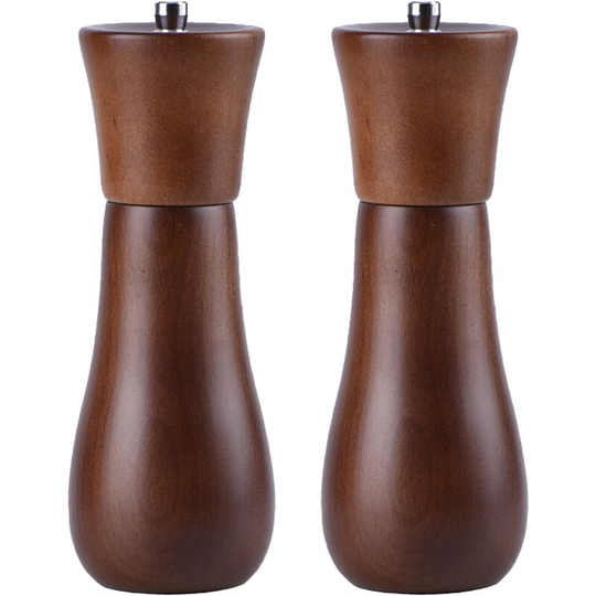 Salt Grinder White Wooden Pepper Grinder Sea Salt And Pepper Grinders of Oilcan Shaped 7 Inch Bowling Walnut