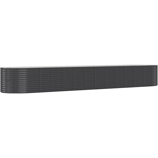 Garden Planter Anthracite 554x100x68 cm Powder-coated Steel Vidaxl Anthracite