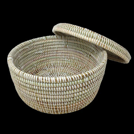 Baskets With Lids, Basket Storage, Woven Lidded Baskets, African Storage Lid, Hamper Boho Baskets
