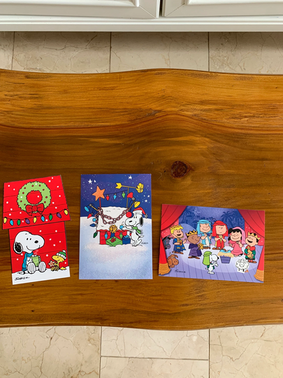 Snoopy Hallmark Seasoning Cards Reorganized