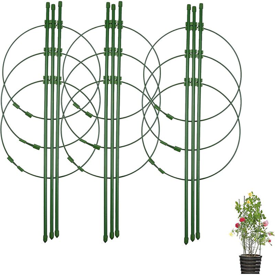 Osqi - 30 Pack Garden Plant Stakes, Single Stems, Flower Stakes, Orchid, Peony, Lily, Rose